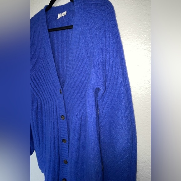 Moth by Anthropologie Oversized Purple/Blue Long Sleeve Cozy Cardigan SIZE XS - Picture 5 of 10